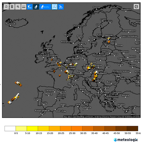 Meteologix Foudre
